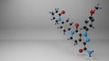 Apixaban molecule 3D render illustration.