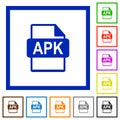 APK file format flat framed icons