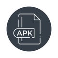 APK File Format Icon. APK extension filled icon Royalty Free Stock Photo