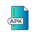 APK File Format Icon. APK extension gradiant icon Royalty Free Stock Photo