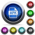 APK file format round glossy buttons