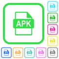 APK file format vivid colored flat icons icons