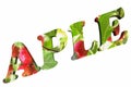 Aple word in 3d Royalty Free Stock Photo