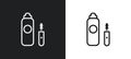 aplicator bottle outline icon in white and black colors. aplicator bottle flat vector icon from beauty collection for web, mobile
