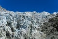 Apline glacier blue ice fall