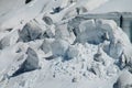 Apline glacier ice and snow blocks