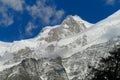 Apline glacier and peak Royalty Free Stock Photo