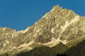 Apline peaks at Montblanc hiking route