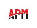 APM Letter Initial Logo Design Vector Illustration