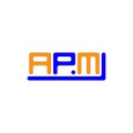 APM letter logo creative design with vector graphic,