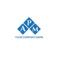 APM letter logo design on white background. APM creative initials letter logo concept. APM letter design