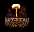 Apocalypse in Moscow vintage concept Royalty Free Stock Photo