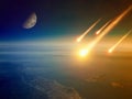 Apocalyptic background - asteroid impact, end of world, judgmen