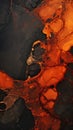 Apocalyptic Hues: A Closeup of Dripping Poison in a Black and Or