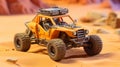 Apocalyptic Orange Toy Vehicle: Ultra Detailed 1:28mm Heroic Scale Atv Miniature