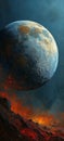 Apocalyptic Panorama: A Close-Up Look at a Volcanic Moon\'s Fract