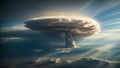 Catastrophic Ascent: Massive Nuclear Mushroom Cloud Royalty Free Stock Photo