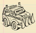 Apocalyptic Vehicle Truck Sketch