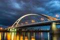 Apollo bridge in the evening in Bratislava Royalty Free Stock Photo