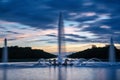 Apollo fountain at twilight in the gardens of Versailles palace near Paris France Royalty Free Stock Photo