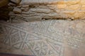 APOLLONIA, ALBANIA: Mosaic ornament in the interior of the Monastery of St. Mary in Apollonia.