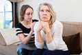Two women after quarrel Royalty Free Stock Photo