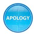 Apology floral blue round button