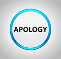 Apology Round Blue Push Button