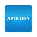 Apology shiny blue square button