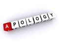 apology word block on white Royalty Free Stock Photo