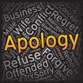 Apology,Word cloud art background Royalty Free Stock Photo