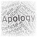 Apology,Word cloud art background