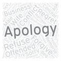 Apology Word cloud art Detailed Vector