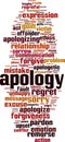 Apology word cloud Royalty Free Stock Photo