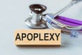 Apoplexy term for medical conceptual image Royalty Free Stock Photo