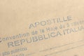 Apostille based on the Hague convention Royalty Free Stock Photo