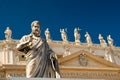 Apostle in front of the Basilica of St. Peter Royalty Free Stock Photo