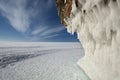 Apostle Islands Ice Caves on frozen Lake Superior, Wisconsin Royalty Free Stock Photo