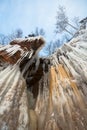 Apostle Islands Ice Caves Frozen Waterfall, Winter Royalty Free Stock Photo