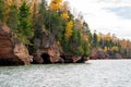 Apostle Islands mainland sea caves along the Bayfield Peninsula along Lake Superior in Wisconsin Royalty Free Stock Photo