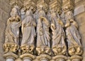 Apostles at the entrance of the Cathedral of Evora Royalty Free Stock Photo