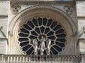 The apostles on the facade of Notre Dame, the approach of fragments Royalty Free Stock Photo