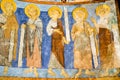 Apostles on romanesque painting in a swedish church