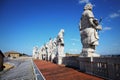 Apostles statues on the roof of St Peter`s Basilica in Vatican city, Rome, Italy Royalty Free Stock Photo
