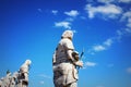 Apostles statues on the roof of St Peter`s Basilica in Vatican city, Rome, Italy Royalty Free Stock Photo