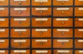 Apothecary wood chest with drawers