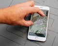 App on Apple iPhone Plus the application software Apple Maps Royalty Free Stock Photo