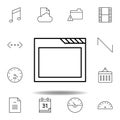app browser tabs outline icon. Detailed set of unigrid multimedia illustrations icons. Can be used for web, logo, mobile app, UI,