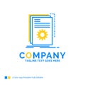 App, build, developer, program, script Blue Yellow Business Logo