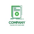 App, build, developer, program, script Flat Business Logo templa